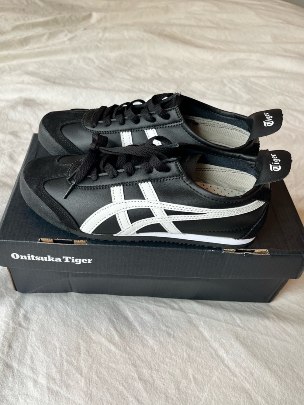 Onitsuka Tiger by Asics Black with White Stripes Sneakers